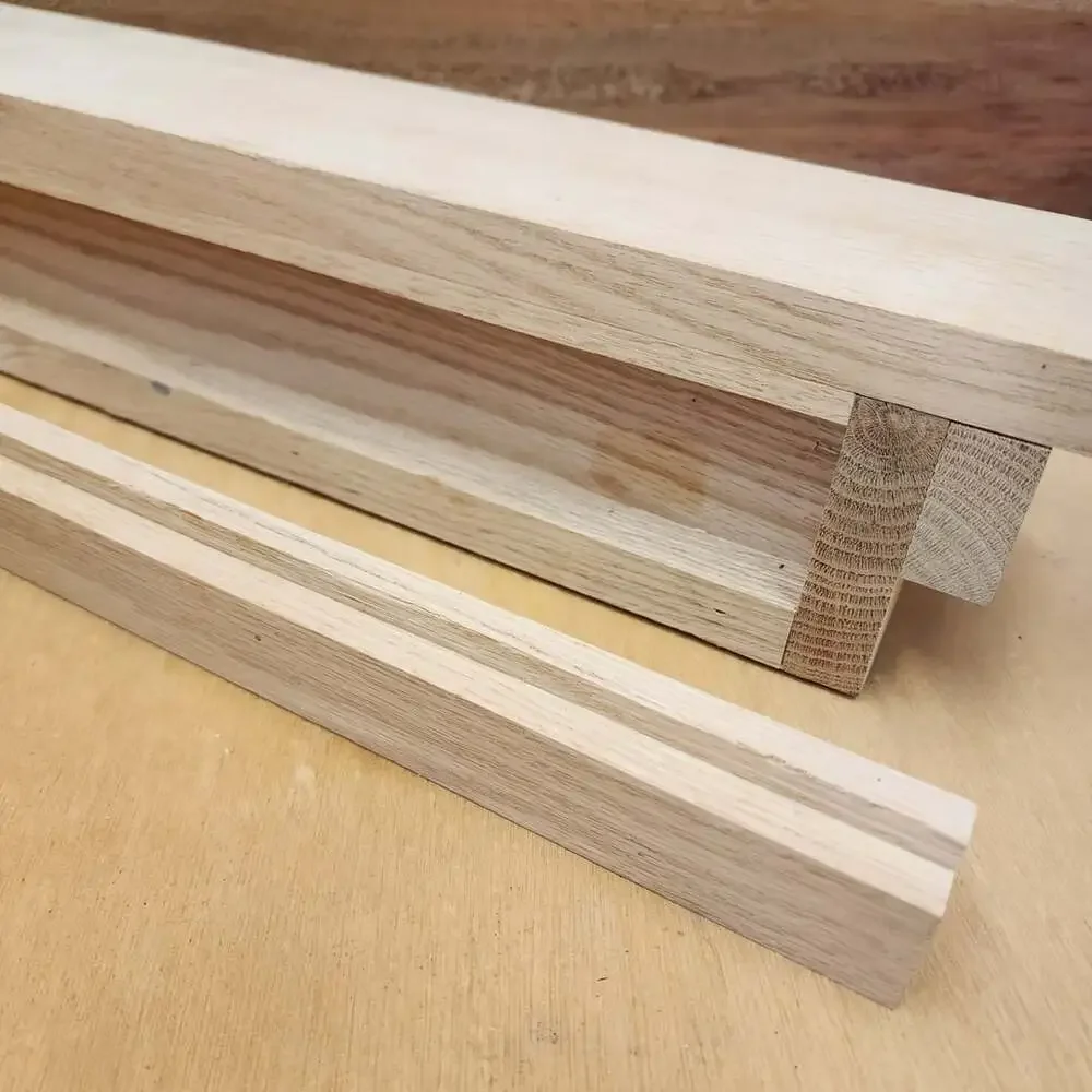 Custom Wooden Unfinished Pair of Shelves with French Cleat